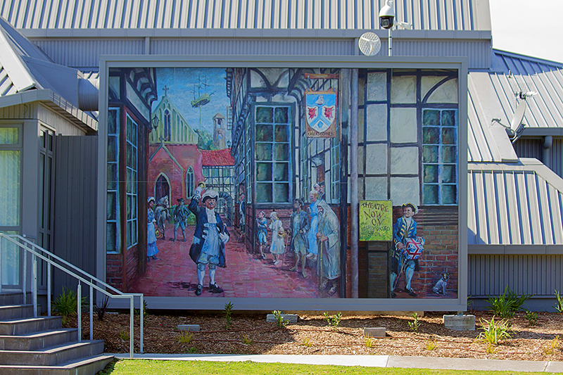 Mudge Mural Lawson Field Theatre Town Cryer Walkway