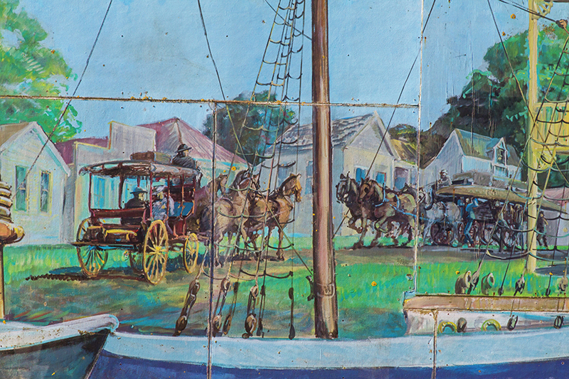 Time of Sails G Mudge Mural Close Up Horses 800x533