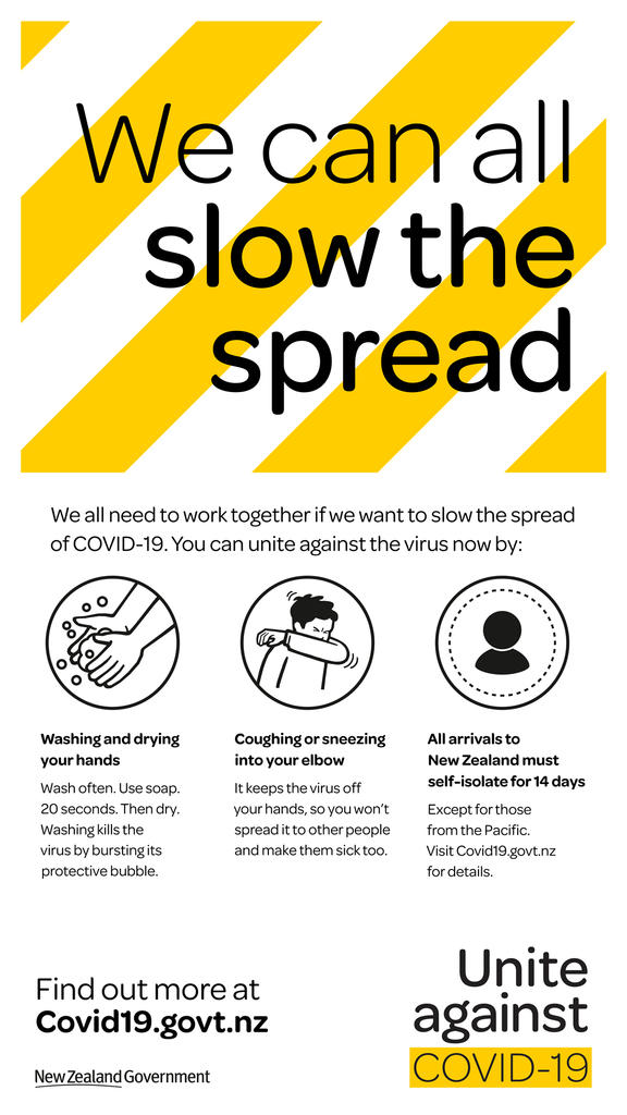 original four col MOH COVID 19 1080x1920px Slow the Spread