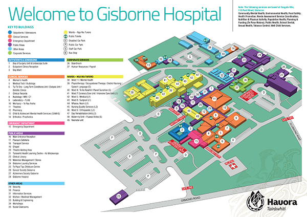 Gisborne Hospital Map HT2