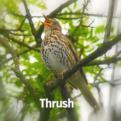 NZ Biird Thrush 400sq