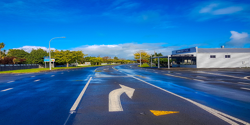 Gisborne. Ormond Rd. Sheehan St. looking South