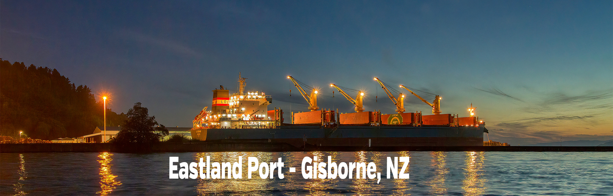 Eastland Port Gisborne NZ Night a 1970x600